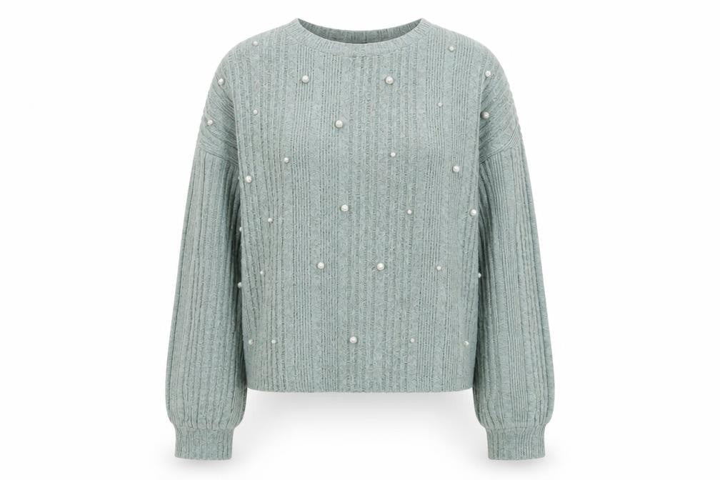 SheIn Womens Green Round Neck  Polyester Pullover Jumper Size L
