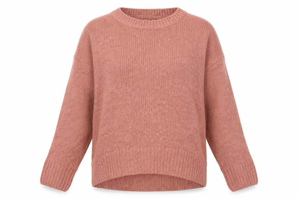 New Look Womens Pink Round Neck  Acrylic Pullover Jumper Size S