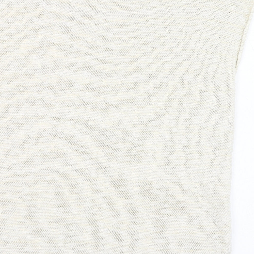 George Womens Ivory Round Neck  Cotton Pullover Jumper Size 10