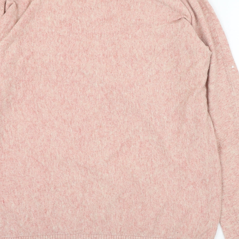 George Womens Pink Round Neck  Nylon Pullover Jumper Size 10