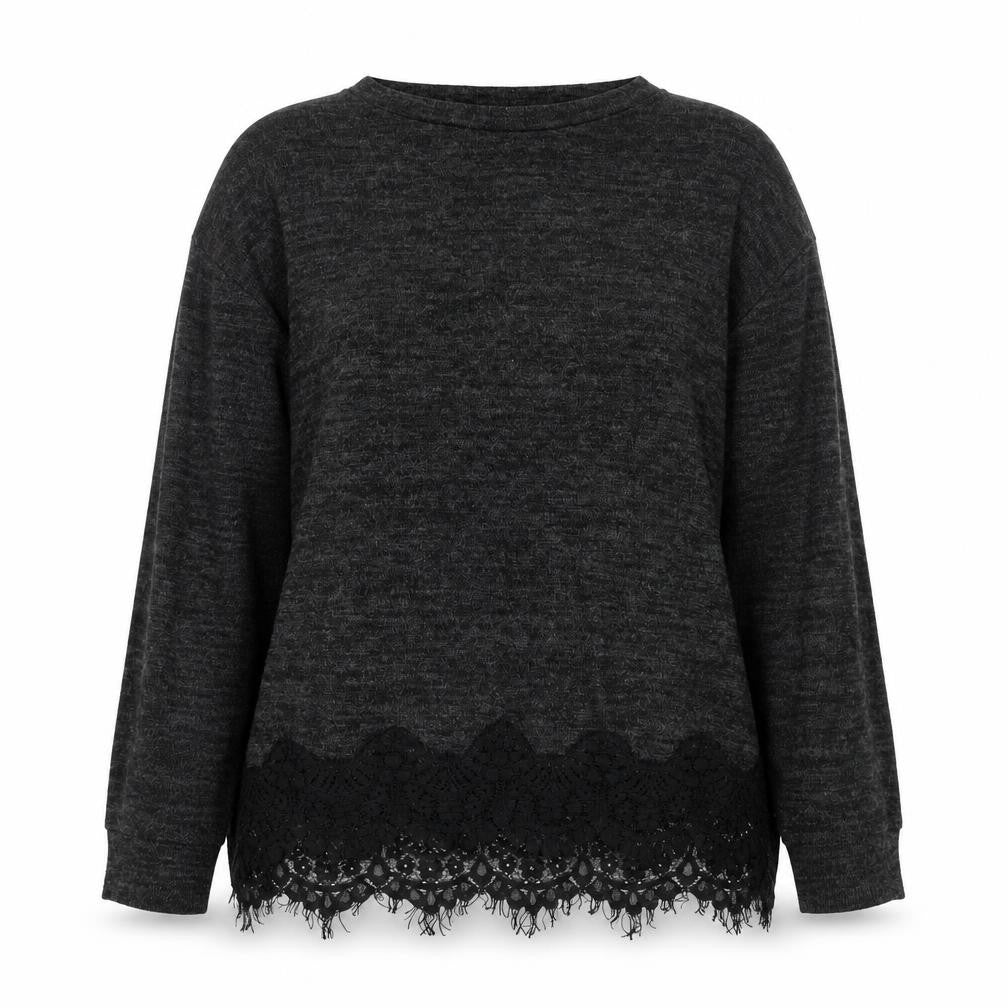 F&F Womens Black Round Neck  Polyester Pullover Jumper Size 10