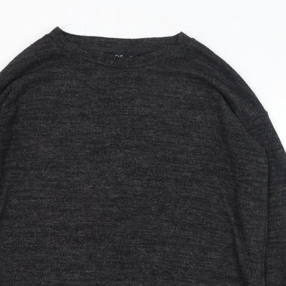 F&F Womens Black Round Neck  Polyester Pullover Jumper Size 10
