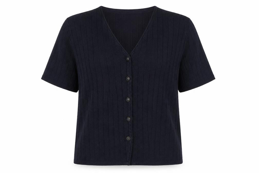 Bonmarché Womens Blue V-Neck Polyester Cape Jumper Size M