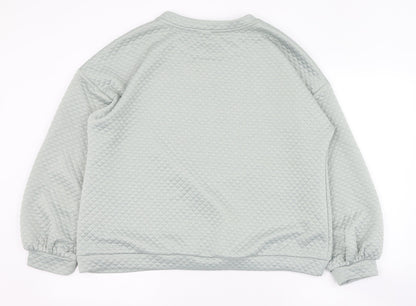 Friends Womens Green  Polyester Pullover Sweatshirt Size 14  Pullover - Friends