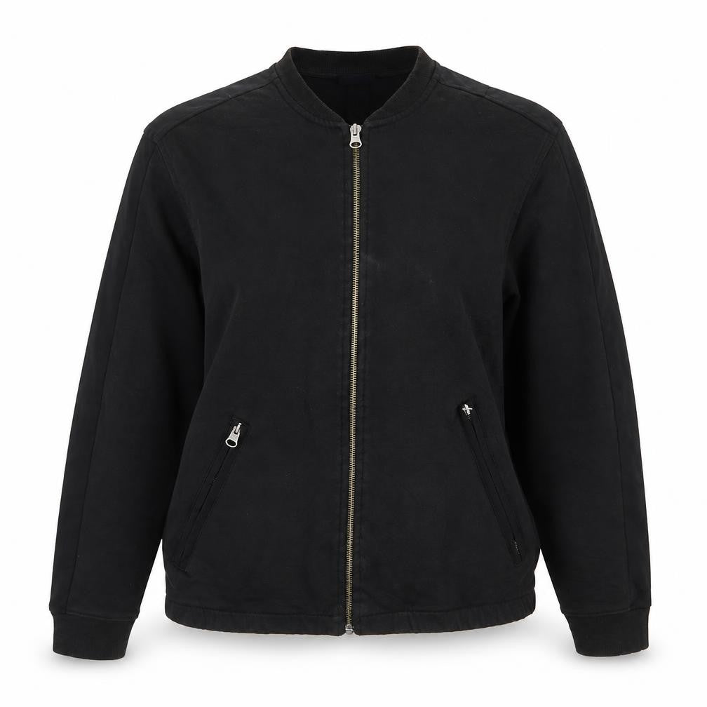 H&M Womens Black  Cotton Full Zip Sweatshirt Size S  Zip
