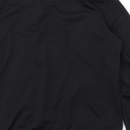 H&M Womens Black  Cotton Full Zip Sweatshirt Size S  Zip