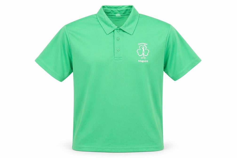 Awdis Mens Green  100% Polyester  Polo Size L Collared Pullover
