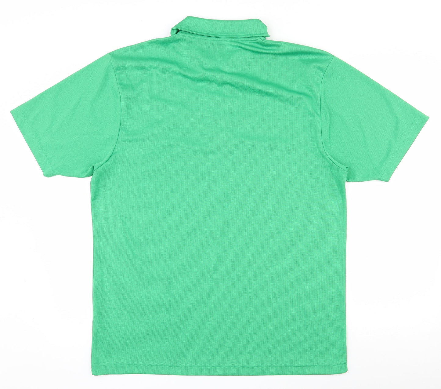Awdis Mens Green  100% Polyester  Polo Size L Collared Pullover