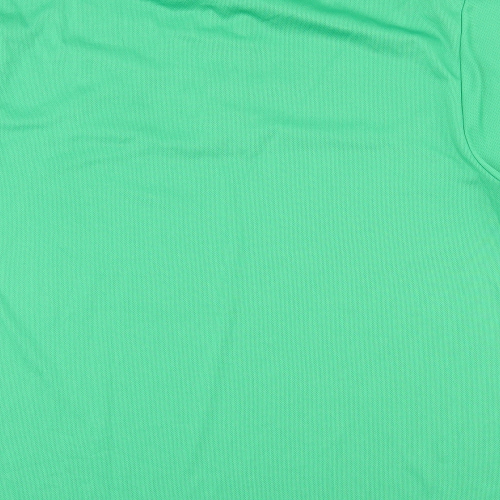Awdis Mens Green  100% Polyester  Polo Size L Collared Pullover
