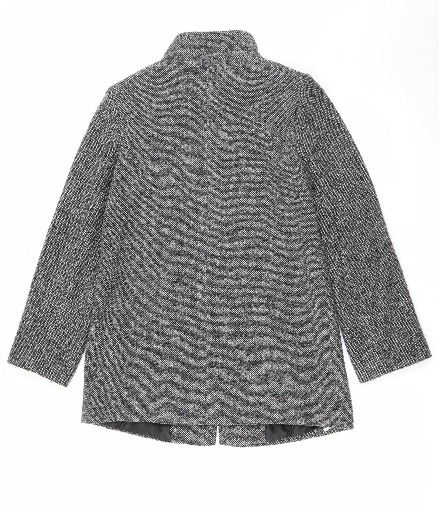 BHS Womens Grey   Overcoat Coat Size 10  Button