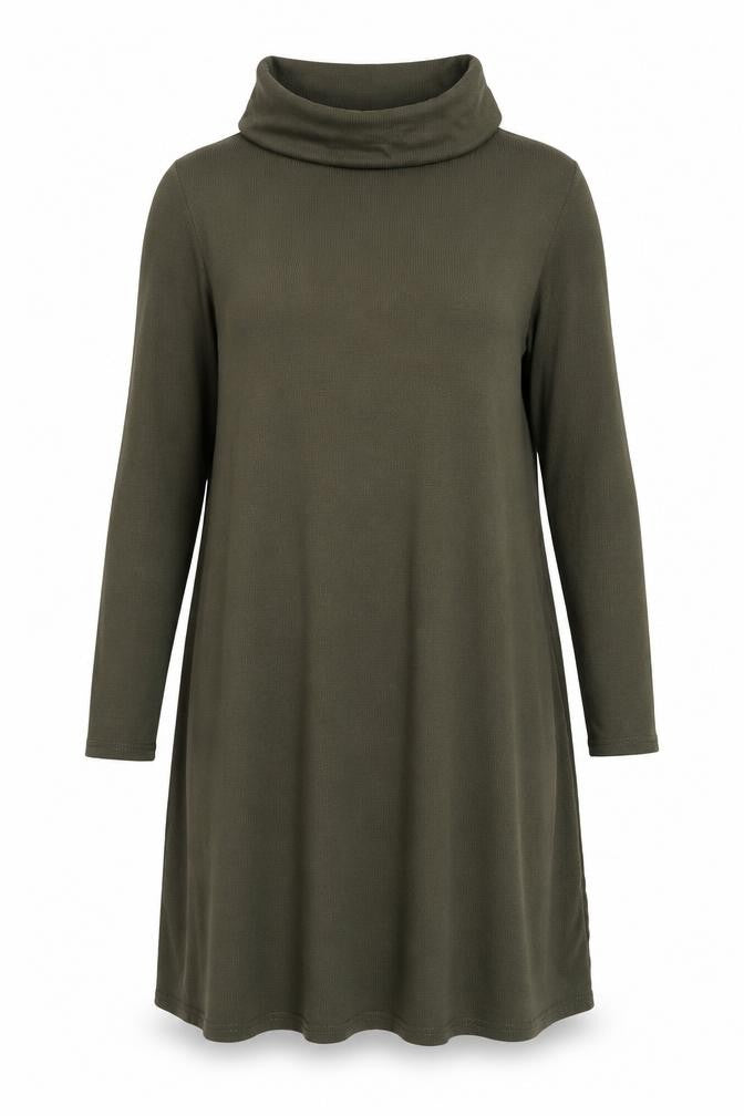 River Island Womens Green  Viscose A-Line  Size 16  Roll Neck Pullover