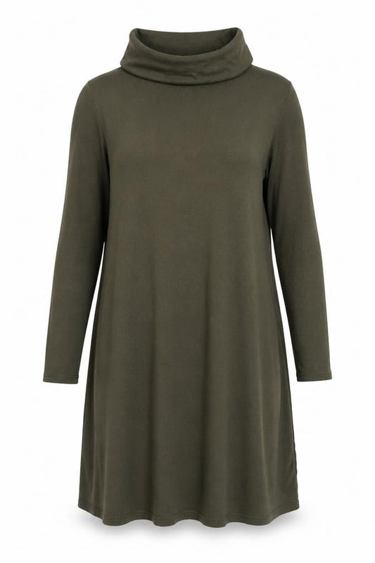 River Island Womens Green  Viscose A-Line  Size 16  Roll Neck Pullover