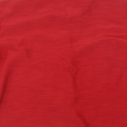 Designer Essentials Womens Red  Polyester Basic Button-Up Size 18 Collared - Lace Overlay