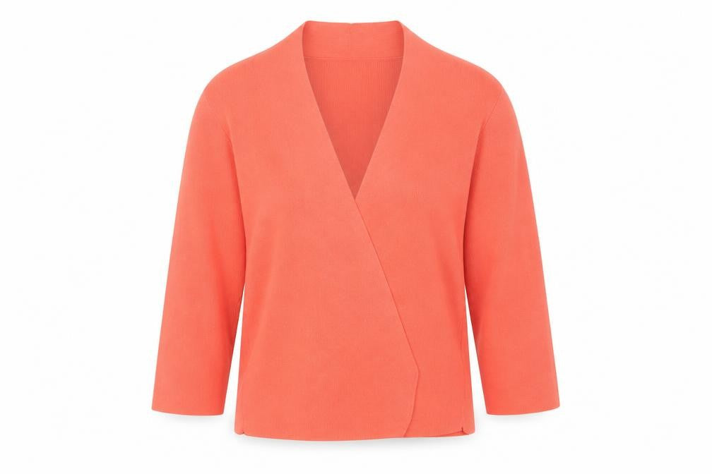 Marks & Spencer Womens Orange V-Neck  Viscose Cardigan Jumper Size M