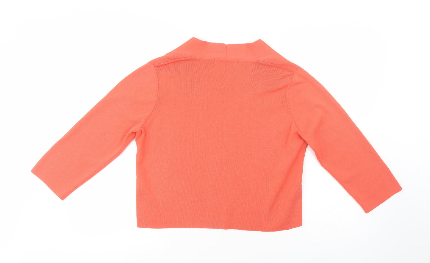 Marks and Spencer Womens Orange V-Neck  Viscose Cardigan Jumper Size M