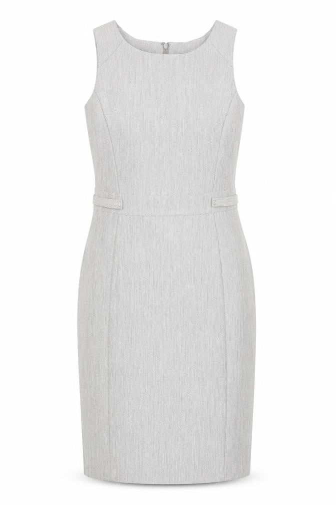 Primark Womens Grey  Polyester Pencil Dress  Size 4  Boat Neck Zip