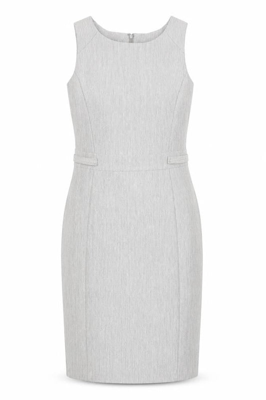 Primark Womens Grey  Polyester Pencil Dress  Size 4  Boat Neck Zip