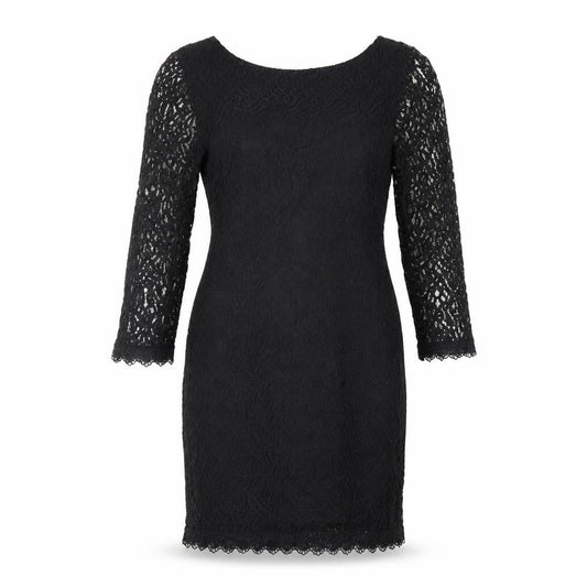 Atmosphere Womens Black  Cotton Pencil Dress  Size 8  Boat Neck Pullover