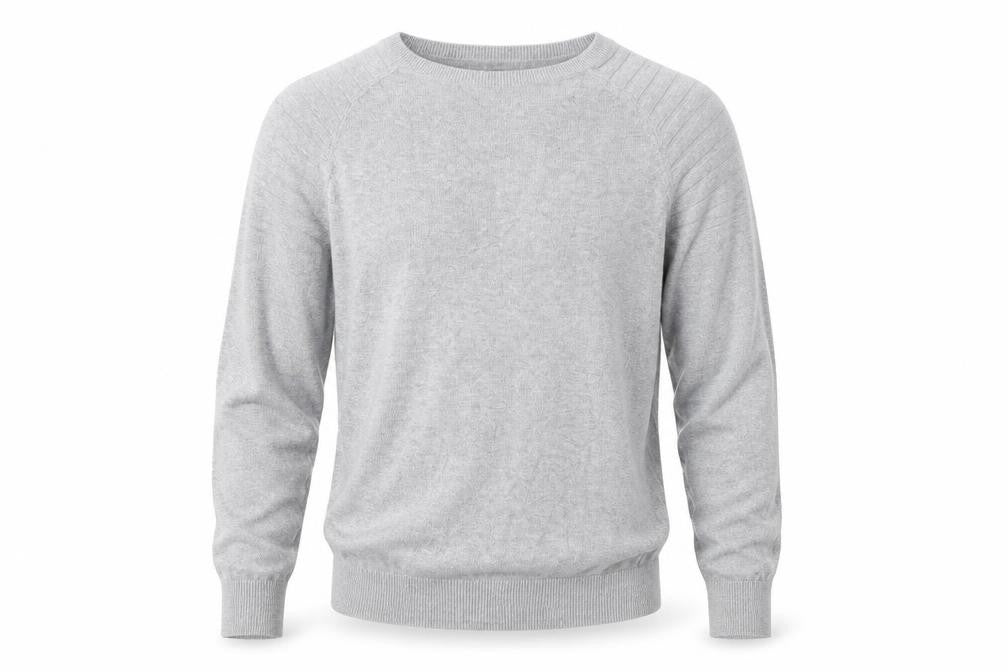 River Island Mens Grey Crew Neck  Cotton Pullover Jumper Size M