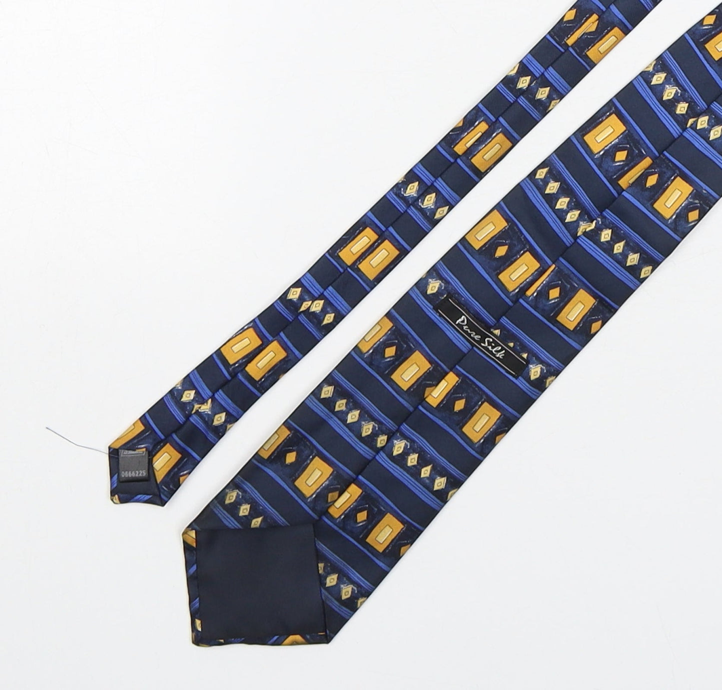 StBernard Mens Multicoloured Geometric Silk Pointed Tie One Size