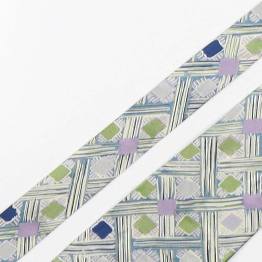 Bernice Mens Multicoloured Geometric Silk Pointed Tie One Size