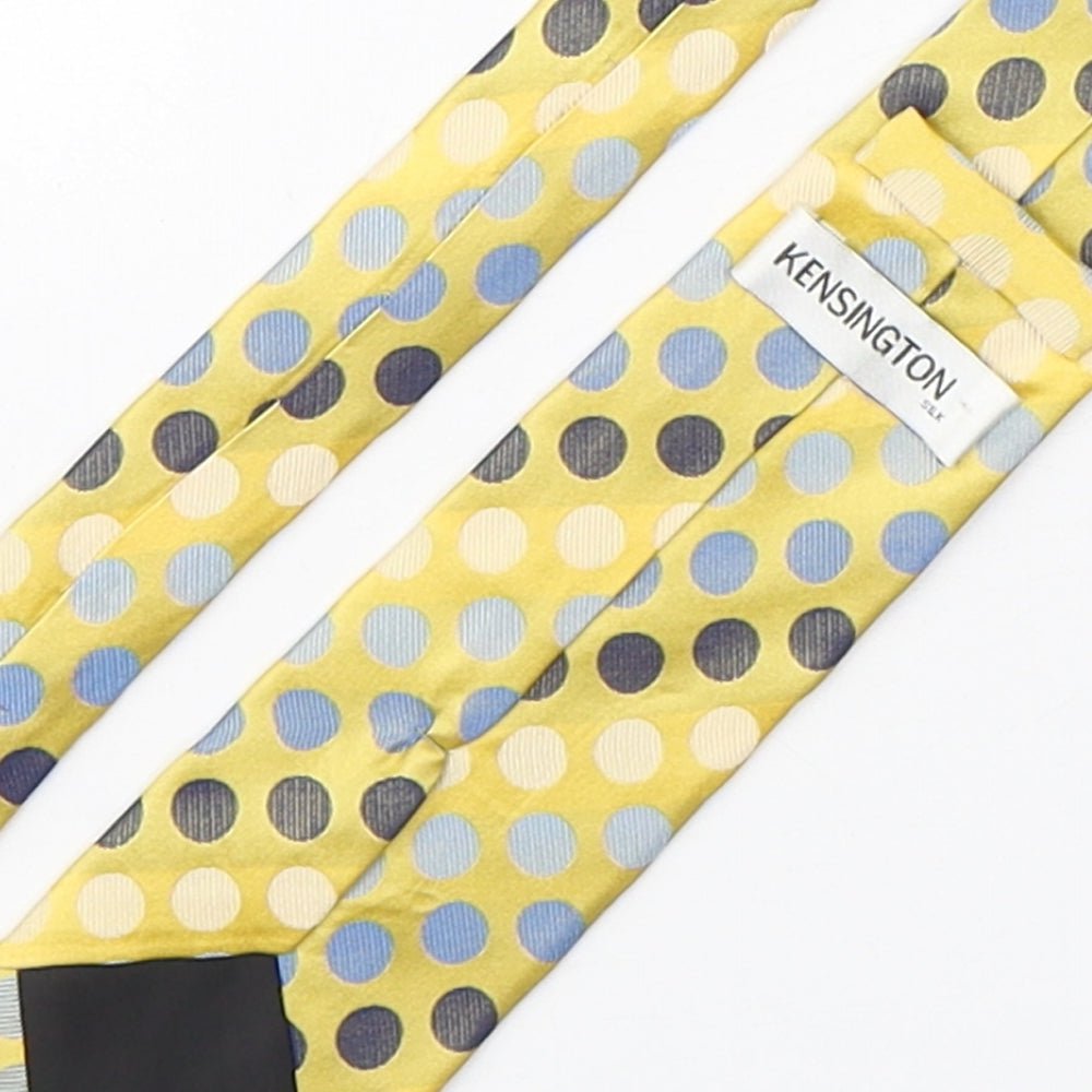 Kensington  Mens Multicoloured Polka Dot Silk Pointed Tie One Size