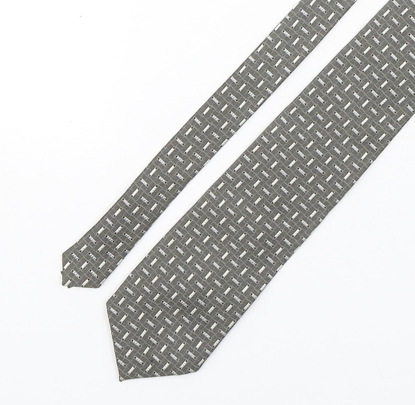 Marks and Spencer Mens Multicoloured Geometric Silk Pointed Tie One Size