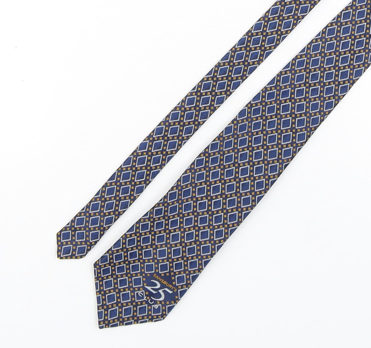 Genesis Mens Multicoloured Geometric Silk Pointed Tie One Size - Sainsbury's