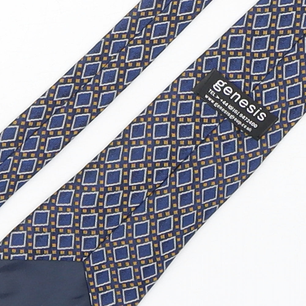 Genesis Mens Multicoloured Geometric Silk Pointed Tie One Size - Sainsbury's