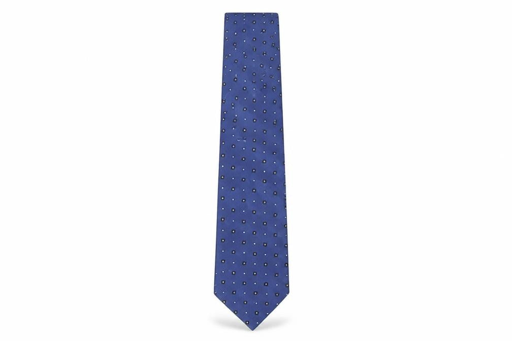 Tie Rack  Mens Blue Geometric Silk Pointed Tie One Size
