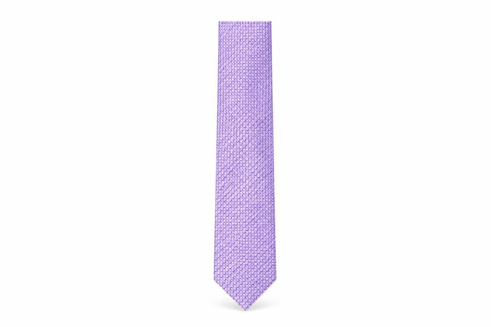 Marks & Spencer Mens Purple Geometric Silk Pointed Tie One Size
