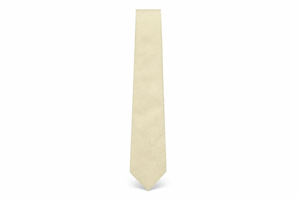 Frangi  Mens Yellow Polka Dot Silk Pointed Tie One Size