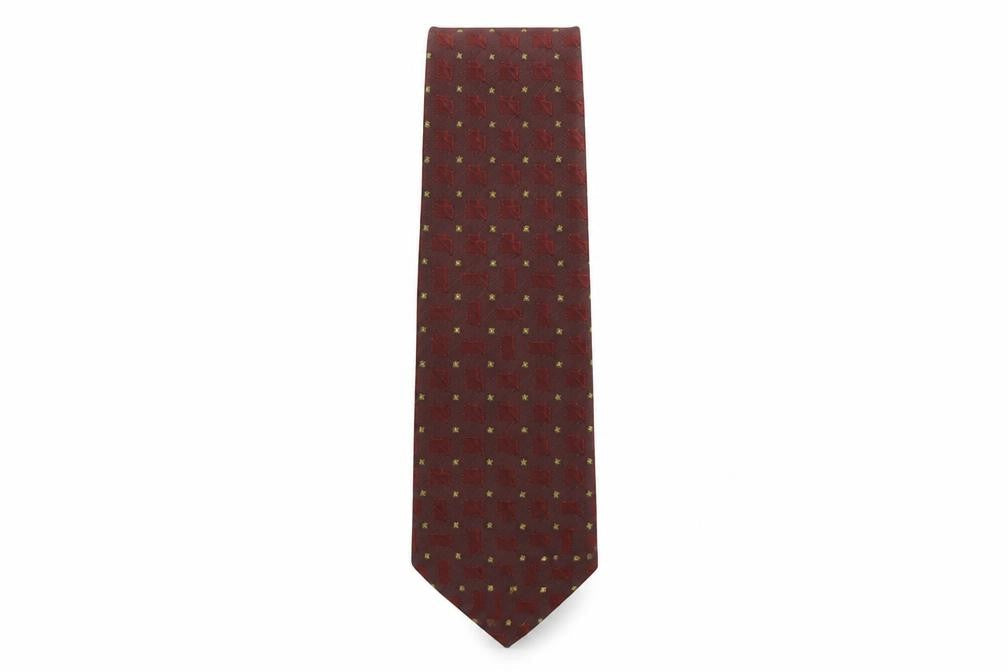 Cezan  Mens Multicoloured Geometric Silk Pointed Tie One Size