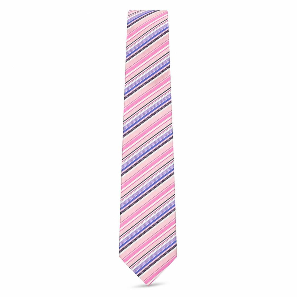 Hathaway  Mens Multicoloured Striped Silk Pointed Tie One Size