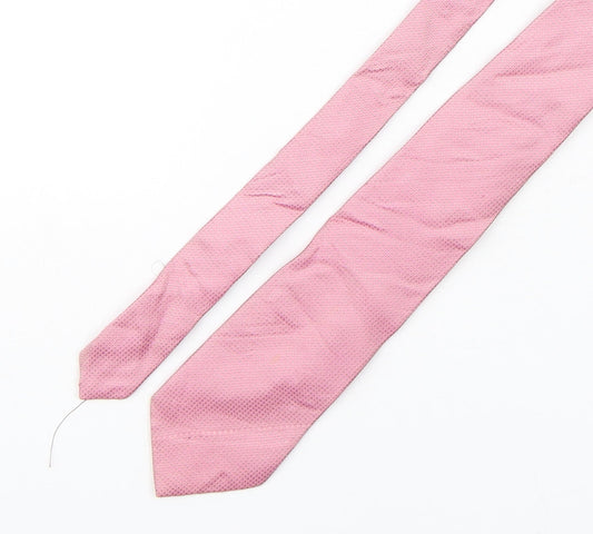 BHS Mens Pink Grenadine Silk Pointed Tie One Size