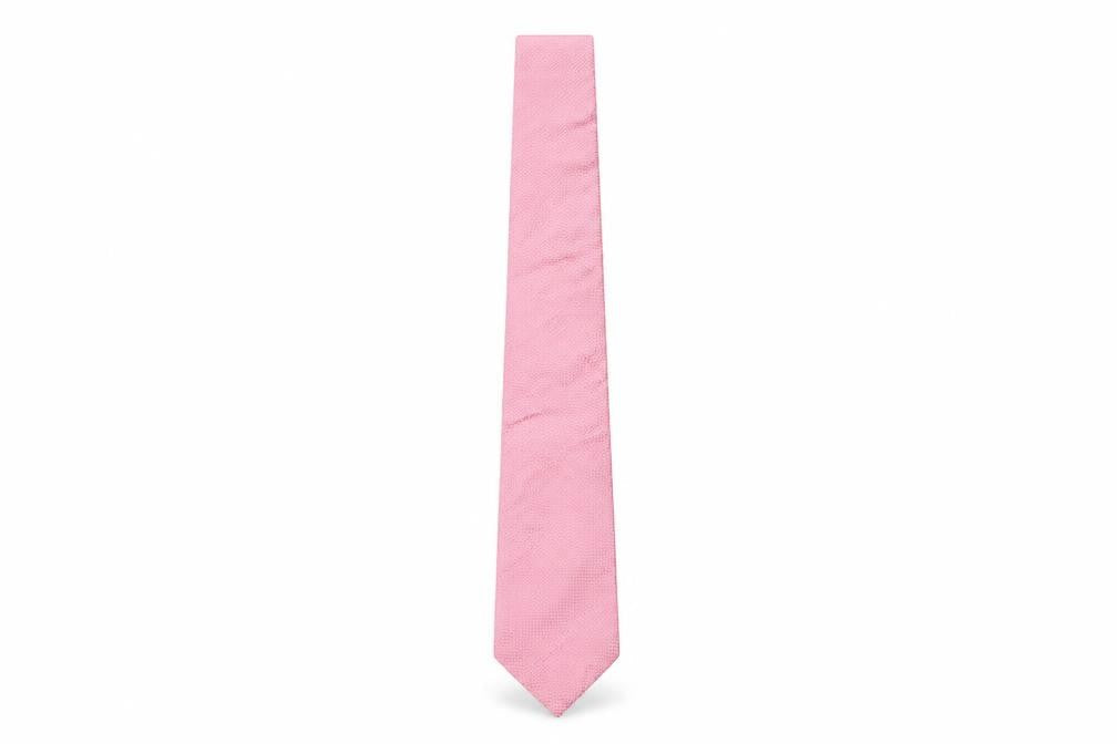 BHS Mens Pink Grenadine Silk Pointed Tie One Size