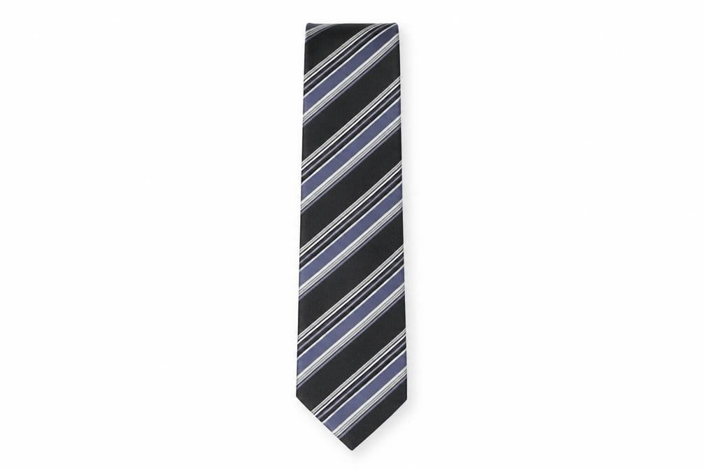 Next Mens Multicoloured Striped Polyester Pointed Tie One Size