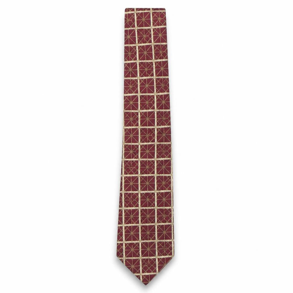 Je Suis Mens Multicoloured Plaids & Checks Silk Pointed Tie One Size