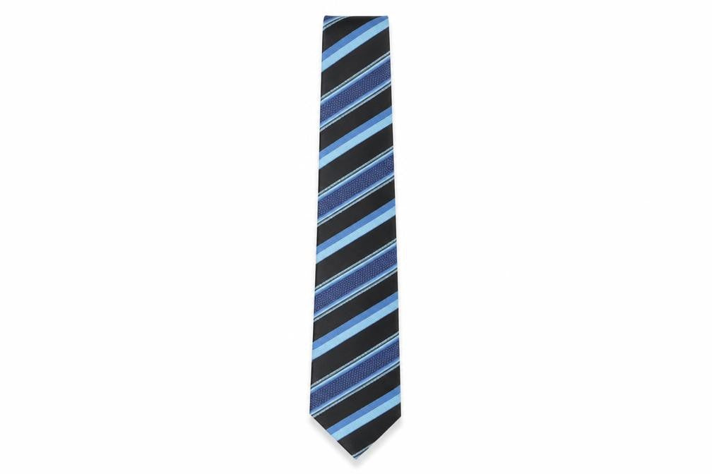 Next Mens Multicoloured Striped Polyester Pointed Tie One Size
