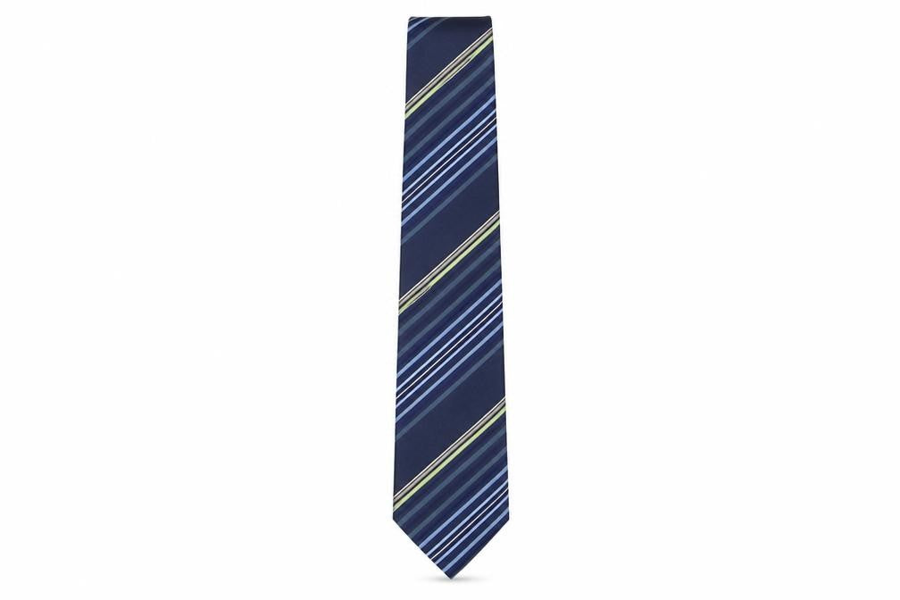 Next Mens Multicoloured Striped Silk Pointed Tie One Size