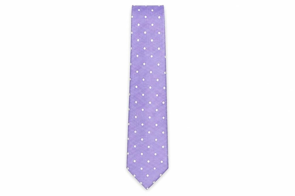 Paul Williams  Mens Purple Polka Dot Silk Pointed Tie One Size
