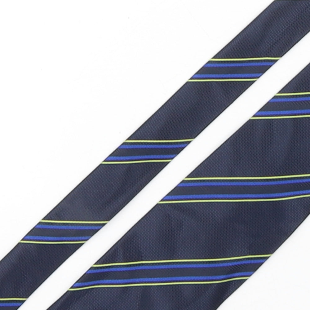Paul Collingwood Mens Multicoloured Striped Polyester Pointed Tie One Size