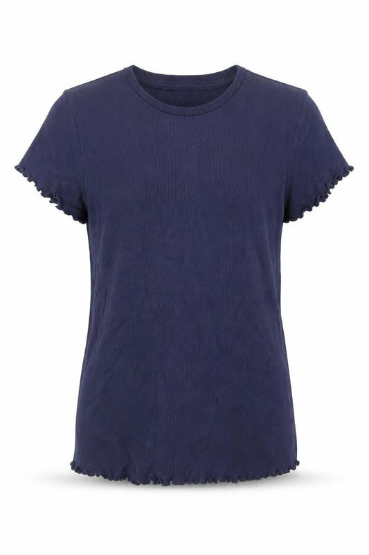 George Girls Blue  Cotton Basic T-Shirt Size 12-13 Years Crew Neck Pullover