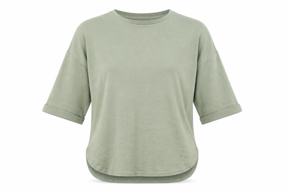New Look Womens Green  Polyester Basic Blouse Size S Crew Neck