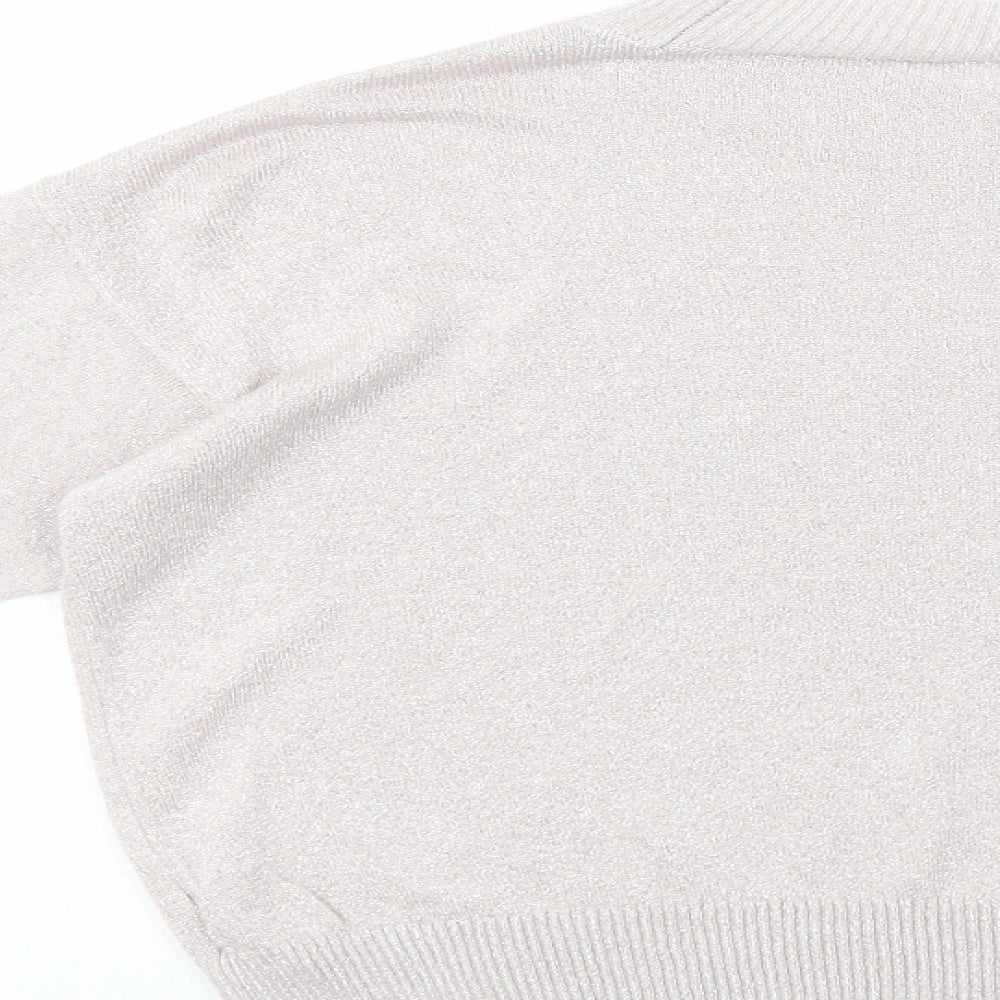 River Island Girls Pink Crew Neck  Viscose Pullover Jumper Size 9-10 Years  Pullover