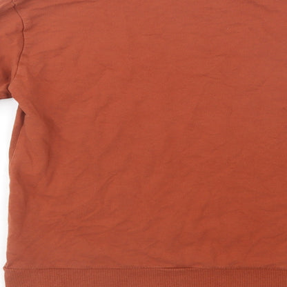 H&M Womens Brown  Cotton Pullover Sweatshirt Size XS  Pullover - Lucky Heart