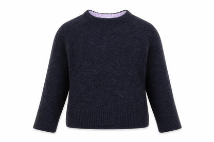 H&M Girls Blue Crew Neck  Acrylic Pullover Jumper Size 9-10 Years  Pullover