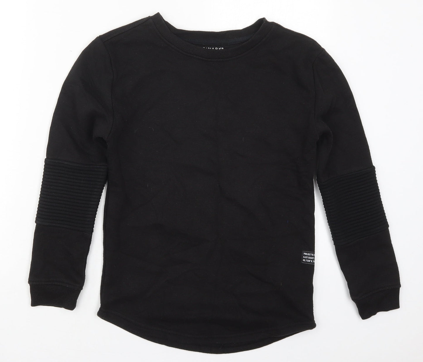 Primark Boys Black  Cotton Pullover Sweatshirt Size 10-11 Years  Pullover