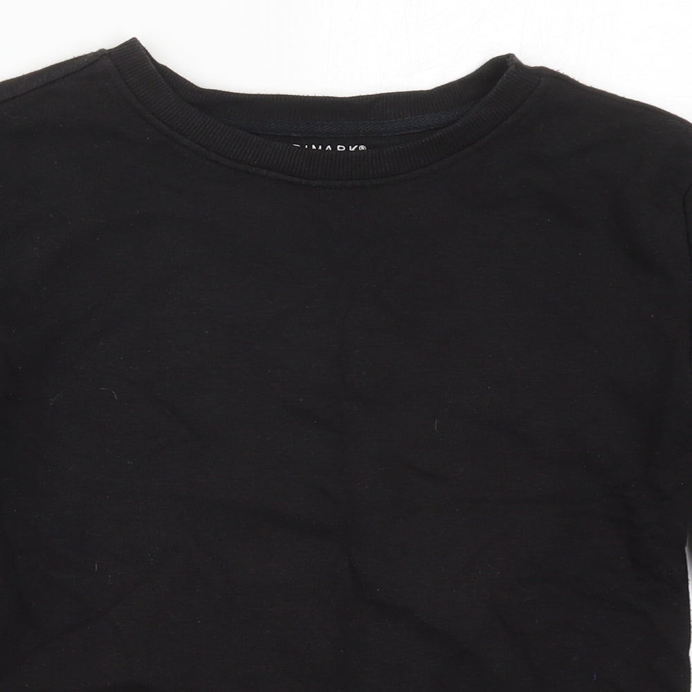 Primark Boys Black  Cotton Pullover Sweatshirt Size 10-11 Years  Pullover