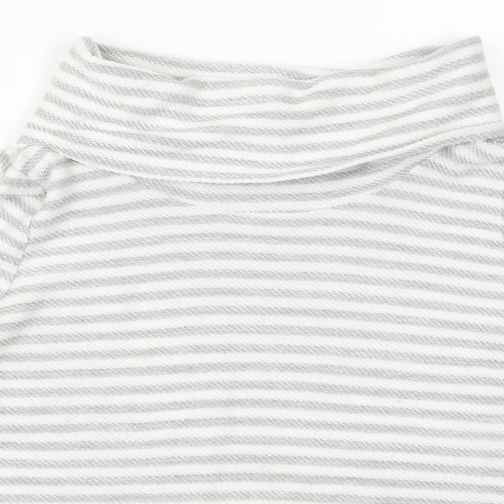 DASH Womens Grey Roll Neck  Polyester Pullover Jumper Size 12